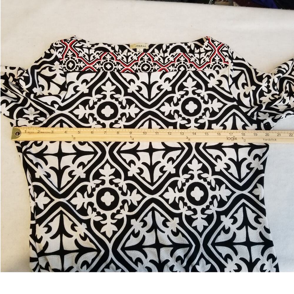 Haani Geometric Print Sheath Dress, Size L - Picture 6 of 9